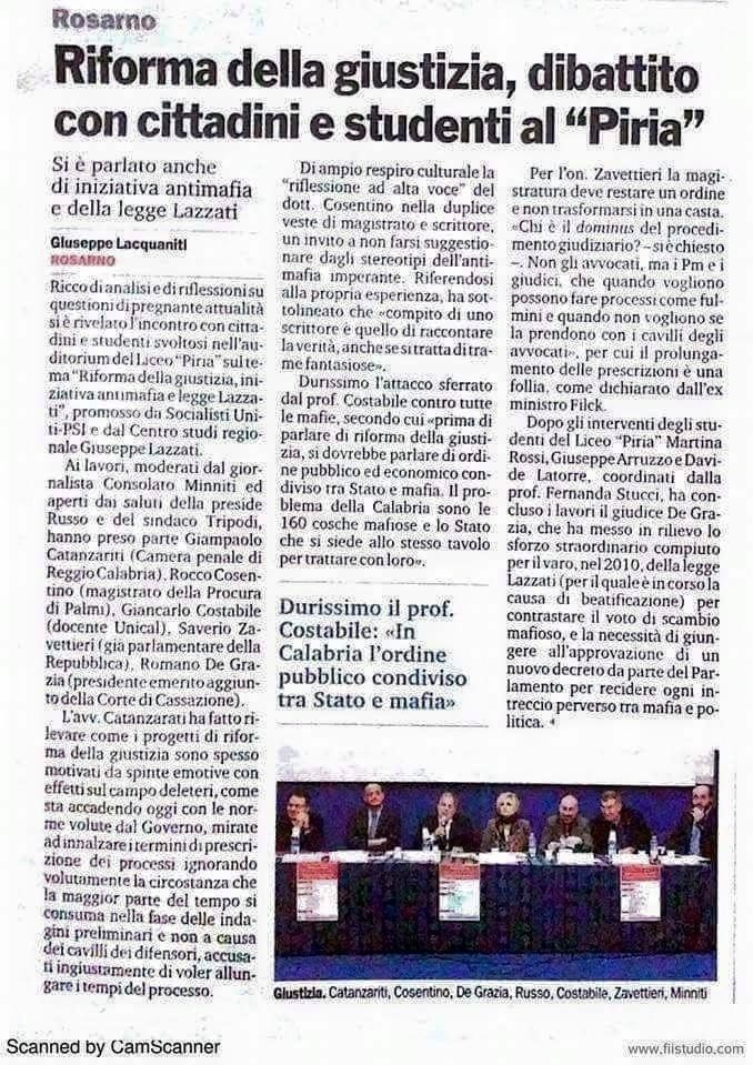 Gazzetta del Sud, edizione Reggio Calabria, racconta l'intervento-denuncia di Pedagogia della R-Esistenza a Rosarno.